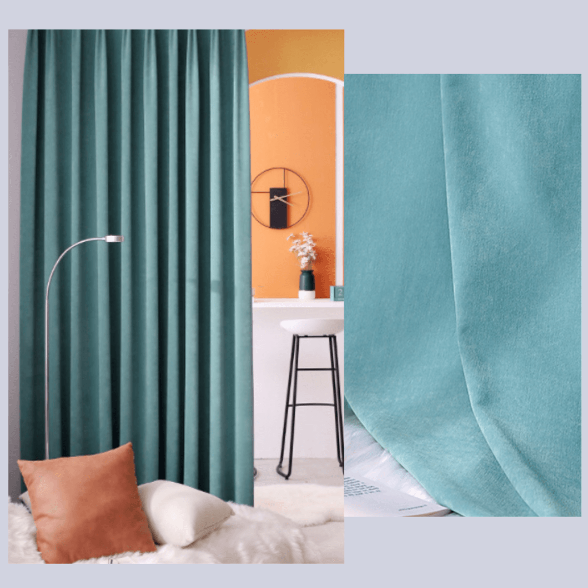 LINENGLOW SOFT FLEECE Blackout Curtains - Home Curtains