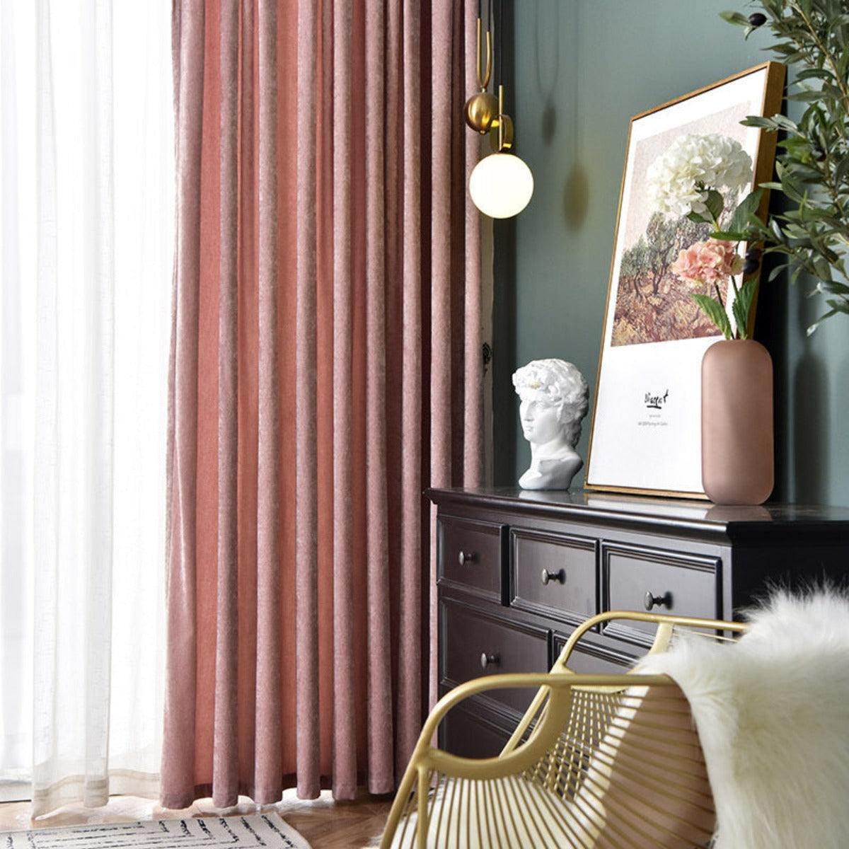 DANISHDREAM CASHMERE FEEL Elegance Blackout Curtains - Home Curtains