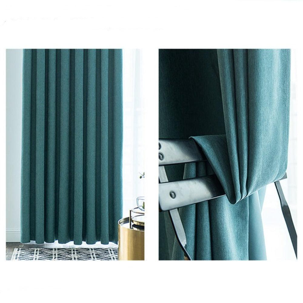 NORDIC NATURAL Cotton & Linen Blackout Curtains - Home Curtains