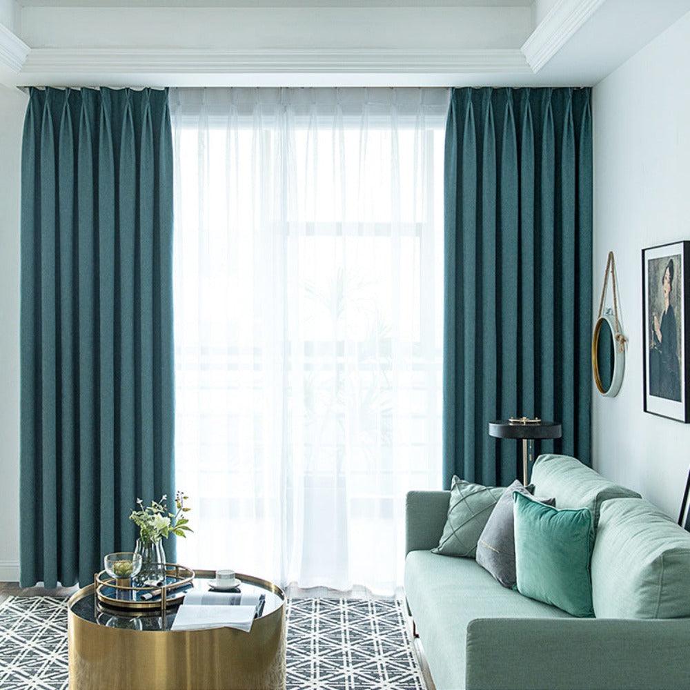 NORDIC NATURAL Cotton & Linen Blackout Curtains - Home Curtains