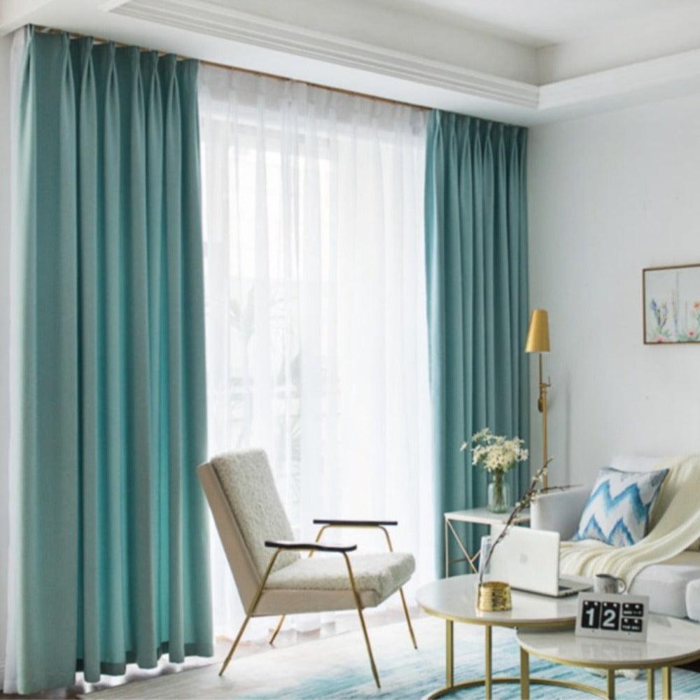 NORDIC NATURAL Cotton & Linen Blackout Curtains - Home Curtains