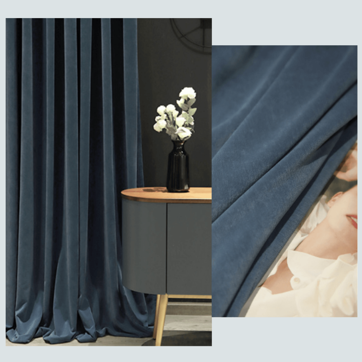 LINENGLOW SOFT FLEECE Blackout Curtains - Home Curtains