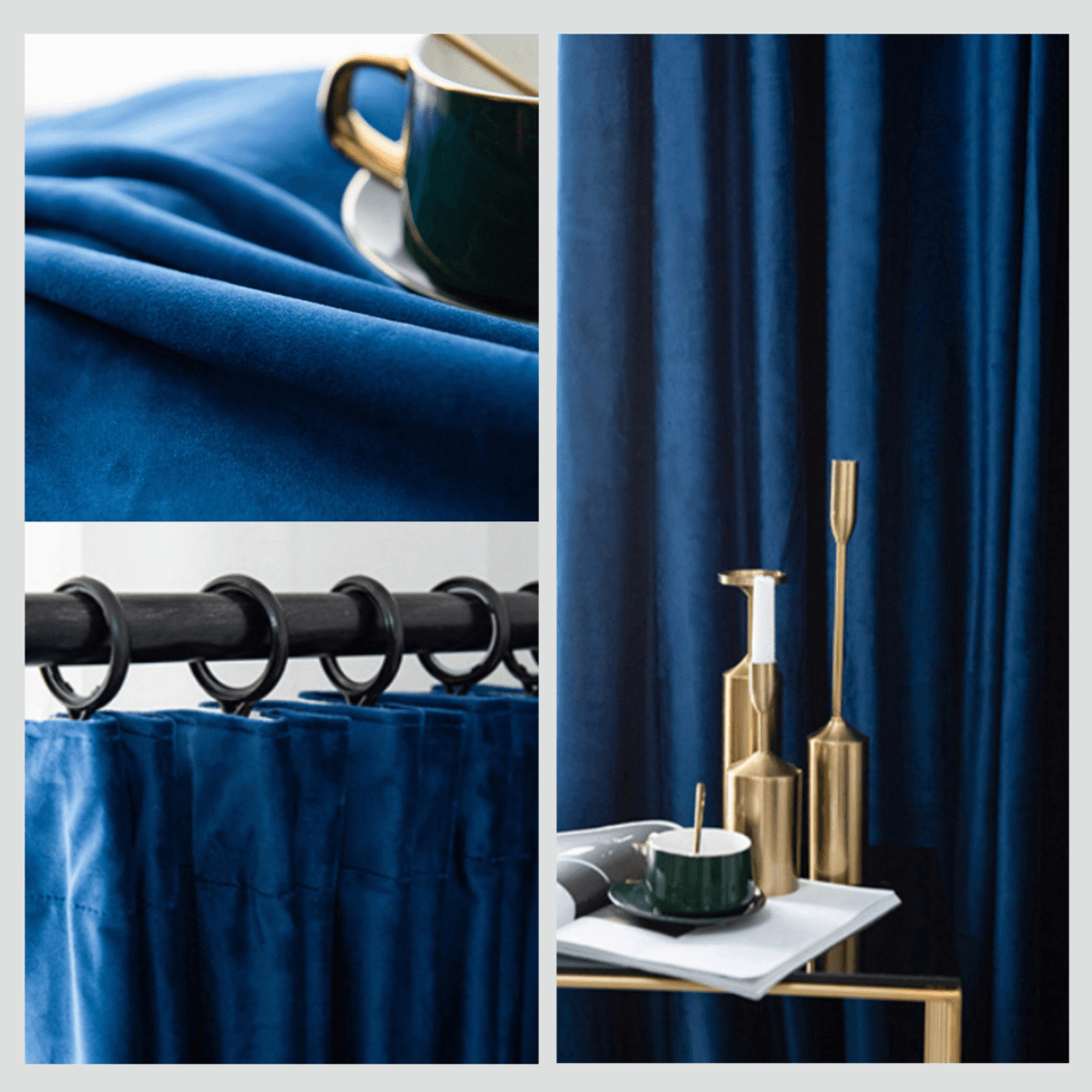 VELOURLUXE SPECTRUM S1 Velvet Blackout Curtains - Home Curtains