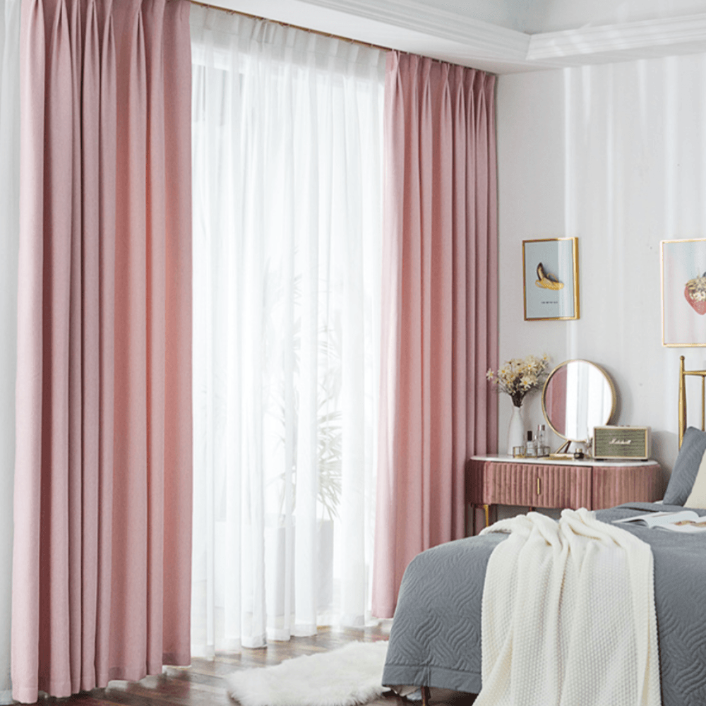 NORDIC NATURAL Cotton & Linen Blackout Curtains - Home Curtains