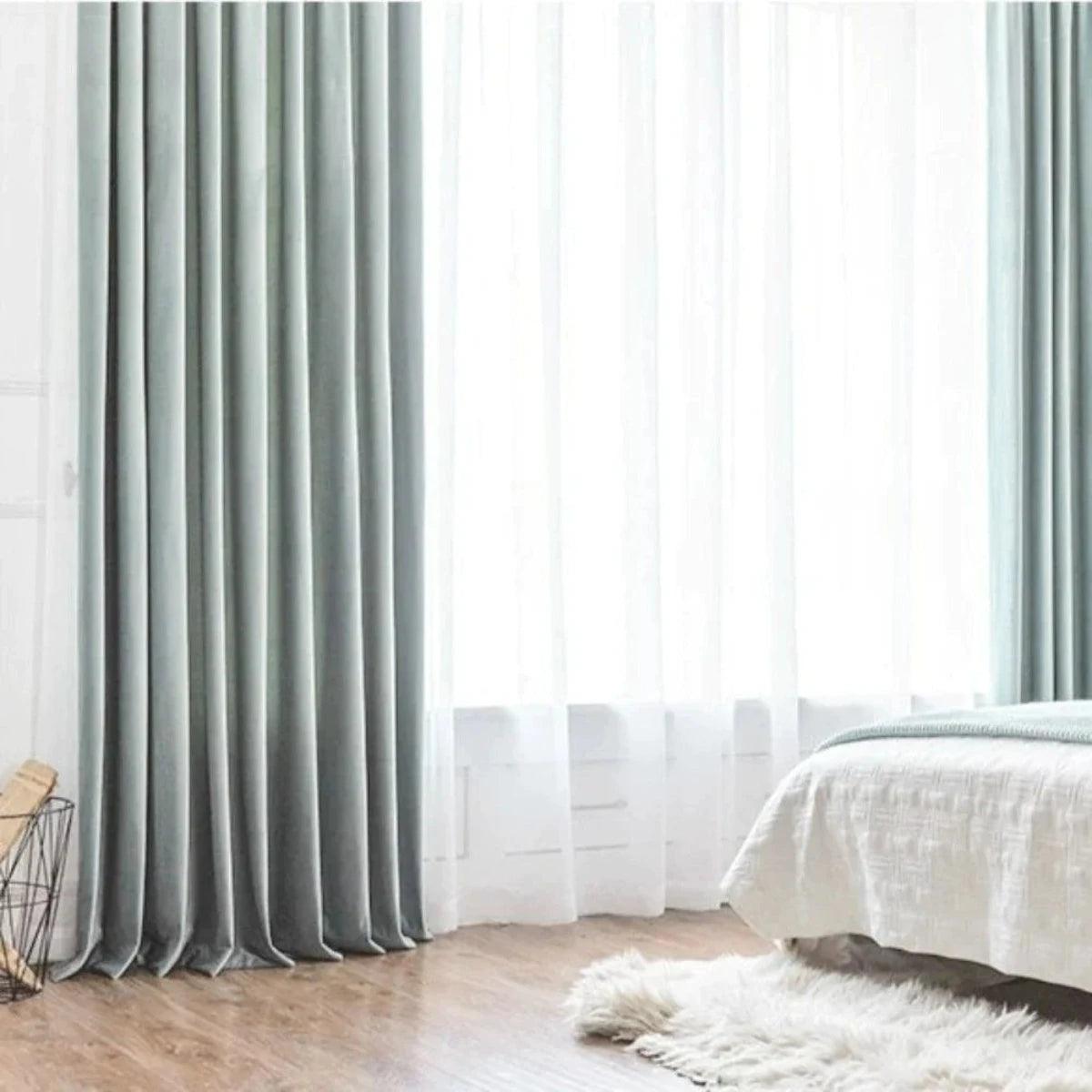 SILKMAJESTY VELVET DELIGHT Blackout Curtains - Home Curtains