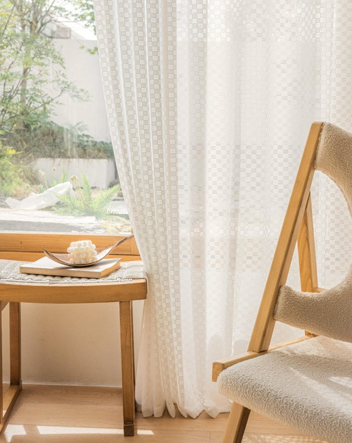 ZEN LATTICE Sheer Curtains - Home Curtains