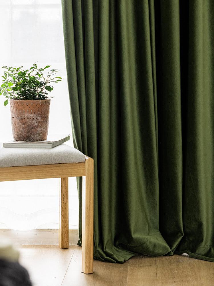 VERDANT VELVET OASIS Blackout Curtains - Home Curtains