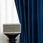 VELVETYWHISPER FLANNELLUXE BLUE Velvet Blackout Curtains - Home Curtains