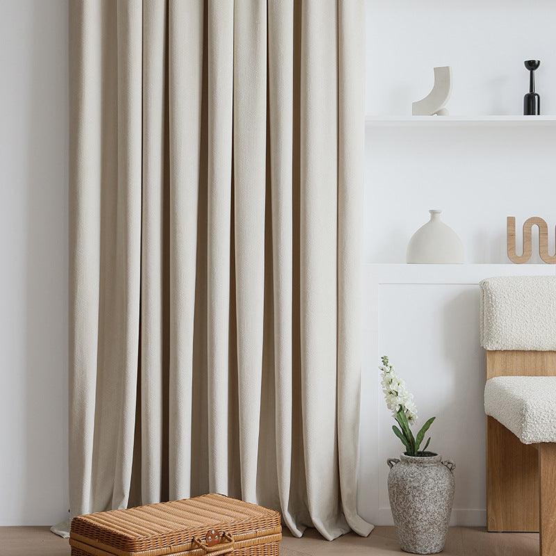 ZENHERRINGBONE WOOLFEEL Blackout Curtains - Home Curtains