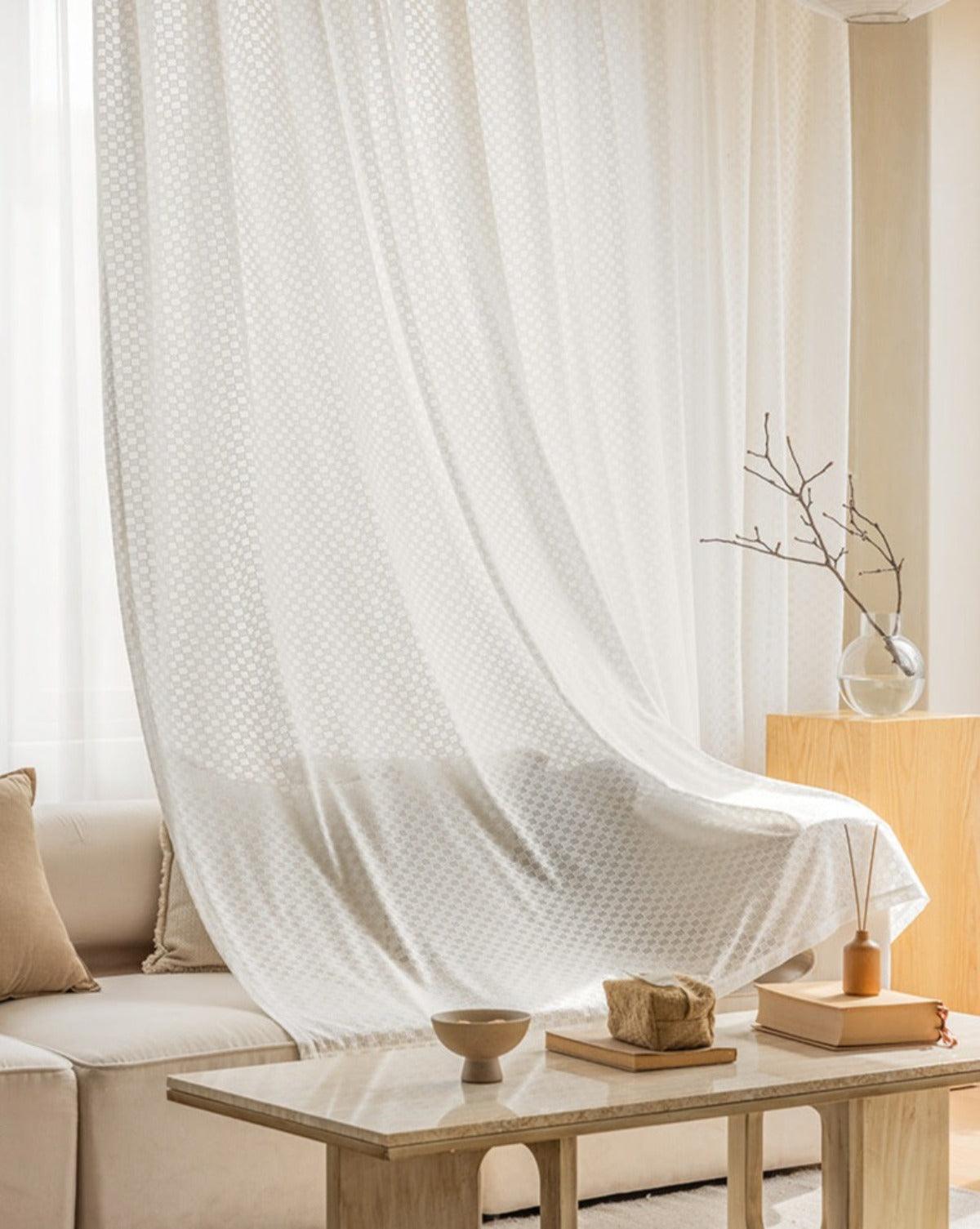 ZEN LATTICE Sheer Curtains - Home Curtains