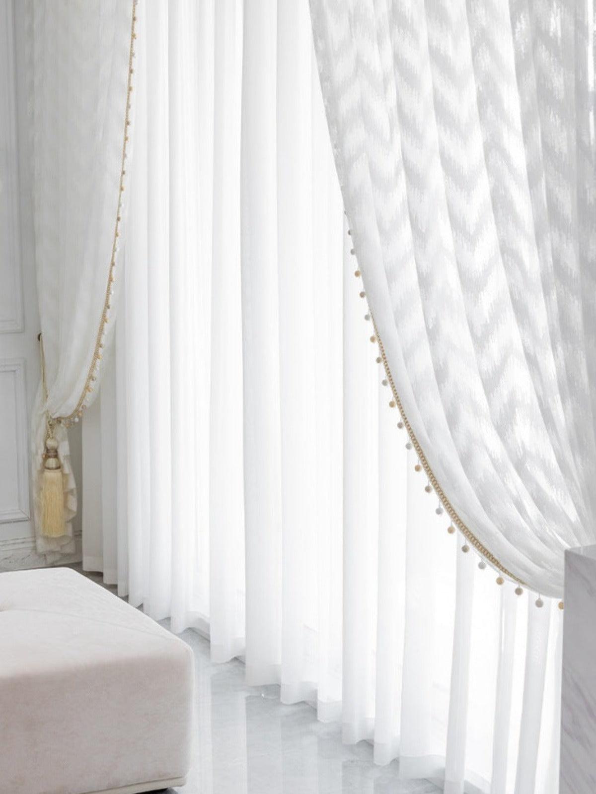 TRANQUIL TIDE ELEGANCE Sheer Curtains - Home Curtains