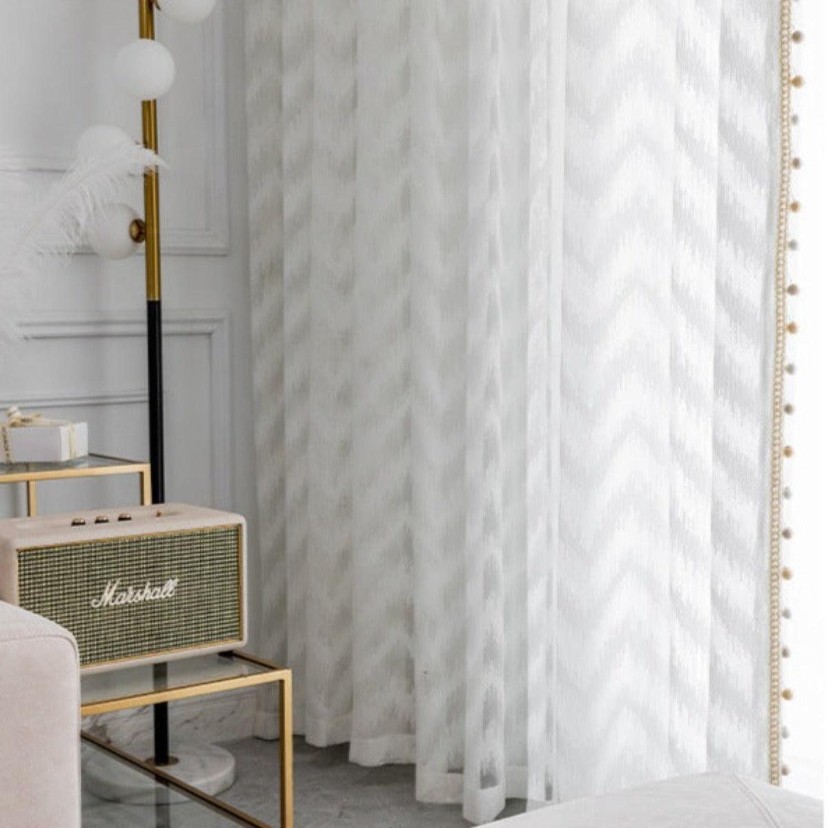 TRANQUIL TIDE ELEGANCE Sheer Curtains - Home Curtains