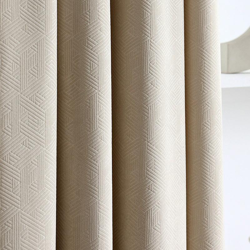 ZENHERRINGBONE WOOLFEEL Blackout Curtains - Home Curtains