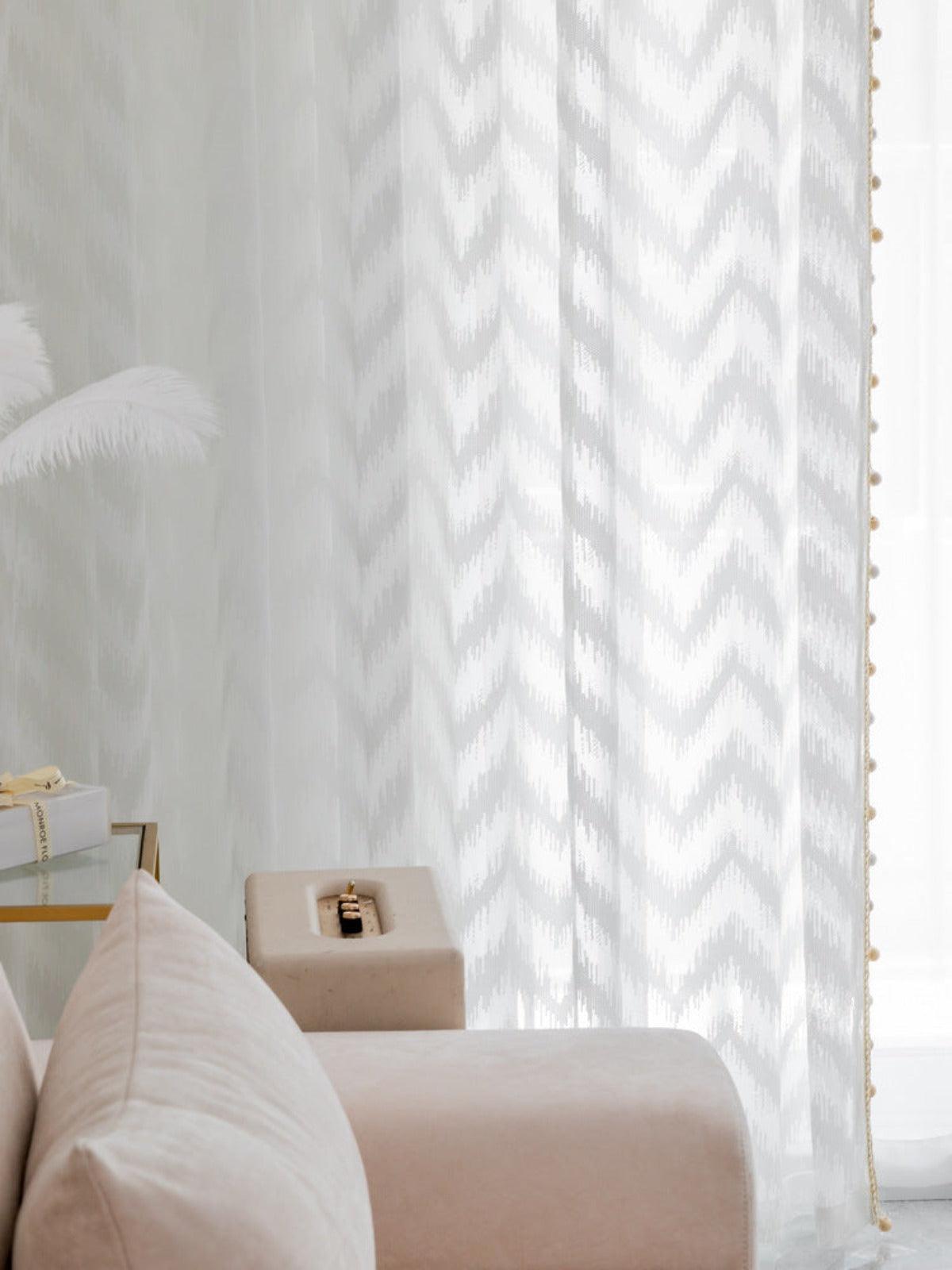 TRANQUIL TIDE ELEGANCE Sheer Curtains - Home Curtains