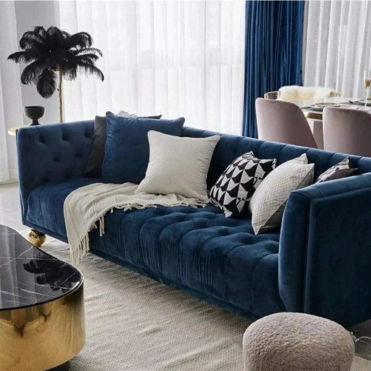 VELVETYWHISPER FLANNELLUXE BLUE Velvet Blackout Curtains - Home Curtains