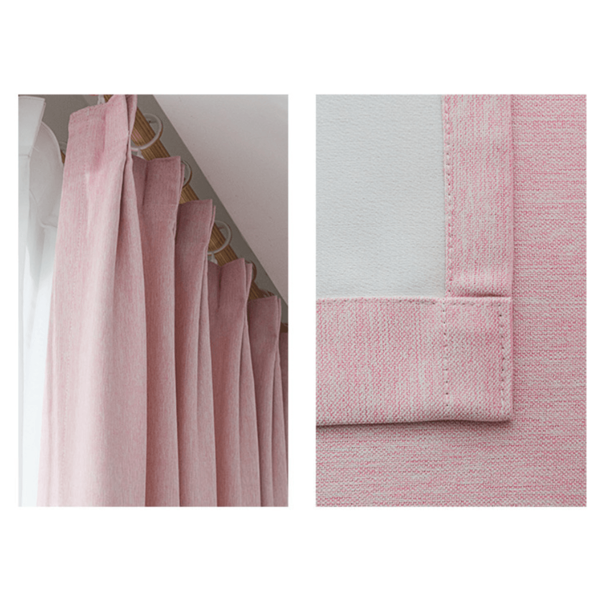 NORDIC NATURAL Cotton & Linen Blackout Curtains - Home Curtains