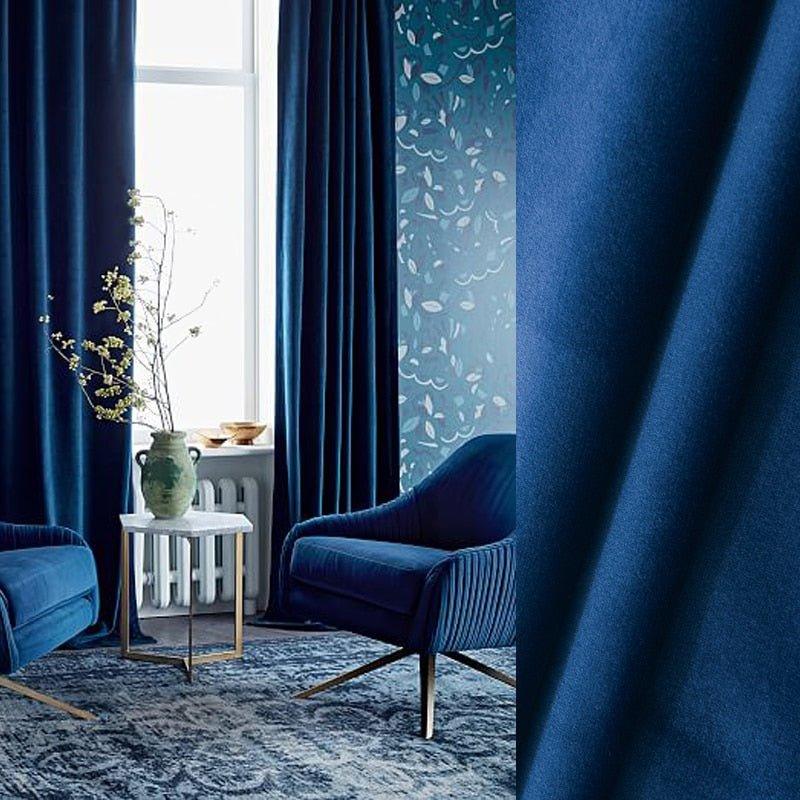 CUSTOM MADE ELEGANT VELVET Blackout Curtains - Home Curtains