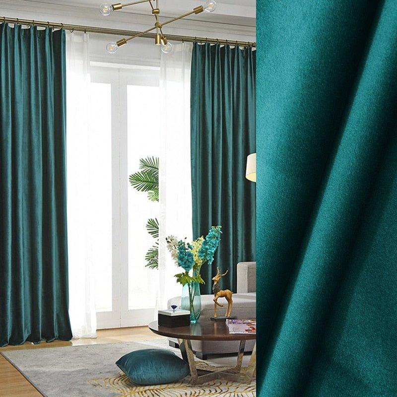 CUSTOM MADE ELEGANT VELVET Blackout Curtains - Home Curtains